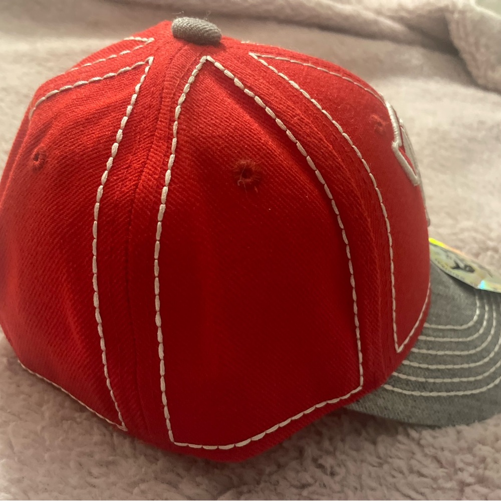 Red and Gray Baseball Cap